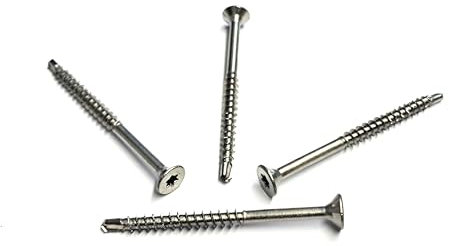 Senkkopf-Holzbauschrauben mit Bohrspitze aus Edelstahl mit TX-Antrieb (ohne vorbohren), Ø 4,5 x 60mm - 200 Stück