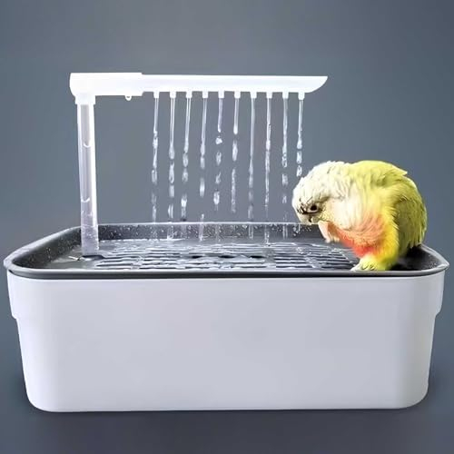 IXPIUZB Vogeles Dusche, Einstellbare Wassergeschwindigkeit Badewanne Vogelbad,Vogelbad Reinigunges ZubehöR, FüR Mittlere Sittiche