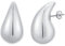 Ohrringe Dupes,Chunky Goldene Ohrringe Damen,Dicke Creolen für Frauen, Drop Earrings Leichte Ohrringe Tropfen,Waterdrops Hollow Ohrringe für Damen Mädchen 15 mm für Frauen MäDchen Geschenke,Silber