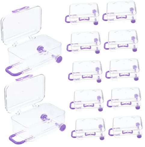 KOMBIUDA Flugzeug Candy Box Koffer 12pcs Mini Gepäck Favor Boxen Für Präsentation