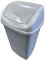 Chabrias Ltd Grey Swing Bin 50 Litre Waste Rubbish Recycling Bin - Flip Top Dustbin for Home, Kitchen, and Office
