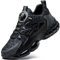 GUDECIUS Arbeitsschuhe Sicherheitsschuhe Herren Damen Leicht Stahlkappenschuhe Sportliche Schutzschuhe Atmungsaktiv rutschfeste Mode Trends Drehknopf Schwarz 42 EU