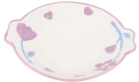 COLLBATH Plato Llano De Cerámica Platos De Ensalada Platos Pequeños Platos Llanos Estampados Platos Fuente De Porcelana Platos De Cocina Platos De Aperitivo Frutero De Porcelana