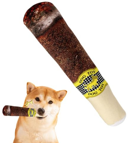 VARKAGE Hundespielzeug Joint, Zigaretten Spielzeug Hund, Interaktives Plüsch Hundespielzeug Zigarettenpackung,Kauknochenspielzeug für Klein, Mittel,Groß Hunde (Kastanienbraun)