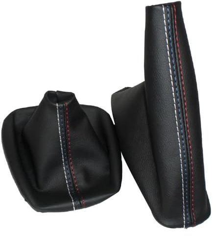 FIYVNSOP Schalthebel Für BMW 3er E36 E46 E30 E34 M3 Z3 Auto-Schaltmanschetten Manuelle Handbremsmanschette Kofferraumabdeckung Leder