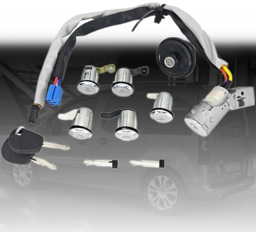 Kit Interruptor Cerradura Dirección Antirrobo Cilindro Tapa Depósito Compatible con Citroën Berlingo 2002-2008 Peugeot Partner 2002-2008 4162CF 4162CH
