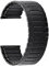 LMINGZE 22mm Elastische Edelstahl Uhr Band Quick Release Universal Metall Armband Vintage Uhr Kette(Silver-Black)