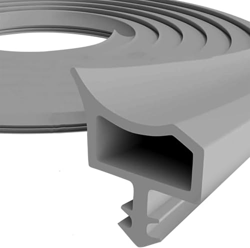 Dichtung Zimmertür Türdichtung 15M Grau, Gummi-Dichtprofil mit 4mm Nutbreite, 7mm Nuttiefe und 12mm Falz | Winddicht, Schalldämmend & Energiesparend für Türzarge und Innentüren