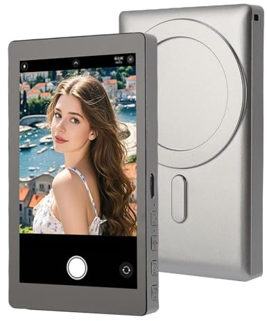 Bewinner Écran Magnétique 4 Pouces pour Smartphone, Moniteur de Selfie avec Caméra Arrière, écran 1080p, Diffusion sans Fil de L'écran du Téléphone Portable Via la Caméra Arrière pour