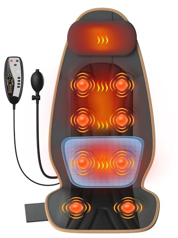 SLOTHMORE Back Massager for Chair, Vibrating Massage Seat Cushion