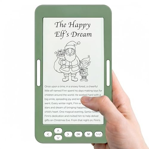 Silvergear® Liseuse | Ebook Reader 4.7 | E-Ink Screen | Mémoire de 4 Go pour 3000+ E-Books | Antireflet et Léger | E-Book avec Jeux Éducatifs| 13,7x7,55x0,84cm | Vert
