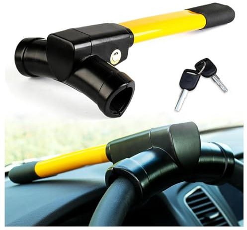 TYUIGHF Car Steering Wheel Lock, for Volvo XC40 XC60 CX70 Heavy Duty Anti-Theft Car Lock Device,High Visibility/Easy Quick Install,Yellow