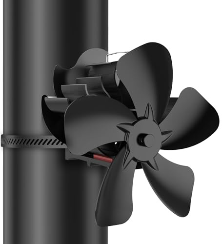 Ventilatore per Stufa a Legna, Ventilatore per Camino con Alimentazione a Calore, Adatto a Stufe a Legna, Caminetti e Canne Fumarie
