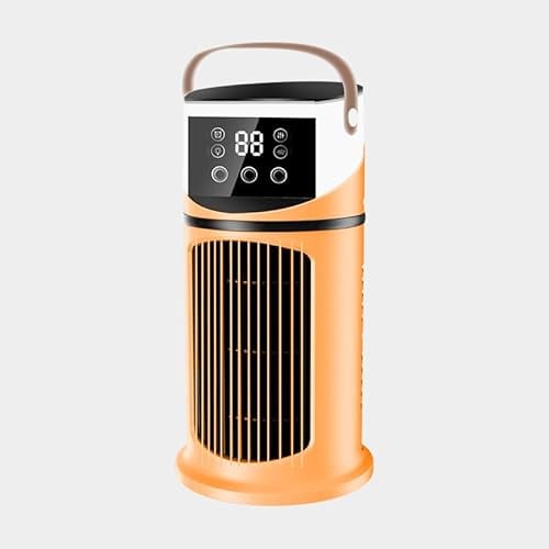 Mobiler Klima-Luftkühler ohne Abluftschlauch, Ventilator mit Wasserkühlung und Luftbefeuchter, 4-Stufen Timer, energiesparendes Mini-Klimagerät für Schlafzimmer- Haferbeige