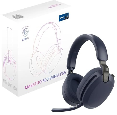 MSI Maestro 500 Gaming Headset Wireless Bluetooth Navy Blau