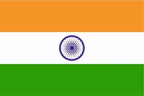 Kiwistar - Autoaufkleber Sticker Fahne Flagge Aufkleber 10cm Indien Flagge Länder Wappen Fahne Sticker Kennzeichen - Auto - Fahrrad - LKW