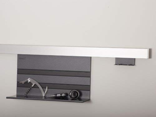 Linero MosaiQ Starterset Profilleiste 1200 mm + Universalablage + 2er Hakenleiste Graphitschwarz exklusiv von SO-TECH®