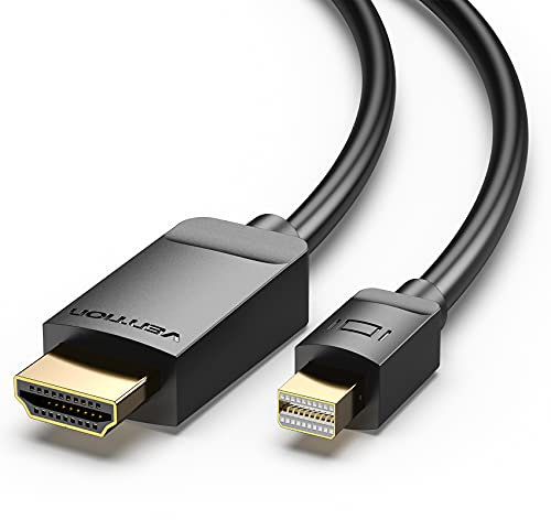 VENTION Cavo Mini Display Port a HDMI Thunderbolt/Mini DP Maschio to HDMI Maschio Placcato in Oro per PC Macbook HDTV Proiettore 1080P (1,5 m)