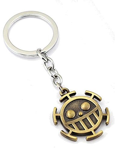 One Piece Metall Schlüsselanhänger Trafalgar Law Logo Symbol Heart Piraten
