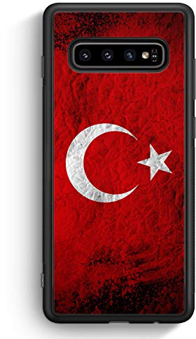 MUNIQASE Türkei Splash Flagge Türkiye Turkey - Silikon Hülle für Samsung Galaxy S10+ Plus - Motiv Design Türkisch - Cover Handyhülle Schutzhülle Case Schale