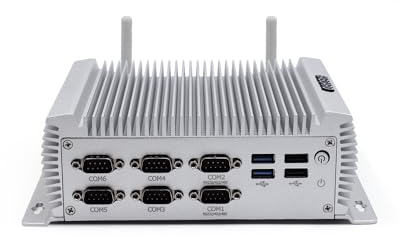 BASOARO Mini PC Industriel Win 10, PC de Bureau sans Ventilateur, Core i7 4500U, 8GB RAM 256GB SSD, 2 Gigabit Ethernet, HD, VGA, RS232/RS485 COM, 4 USB3.0, 4 USB2.0, WiFi, BT