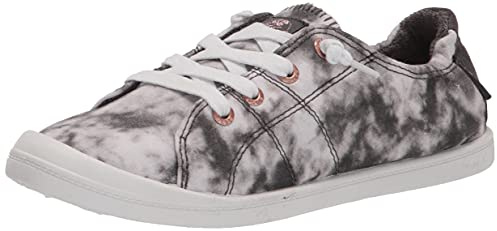 Roxy Women's Rory Loafer Flat, Black/White, 7 UK