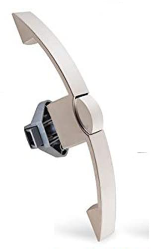 Caravan Schubladen Griffschloss, Riloer 128mm Hängeschrank Türgriff Anhänger Camp RV Arc Button Pull Typ Lock,Perlnickel