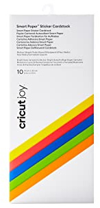 Cricut Smart Paper Sticker Cardstock | Bright Bows | 14cm x 33cm (5.5 x 13) | 10-Pack | for use Joy