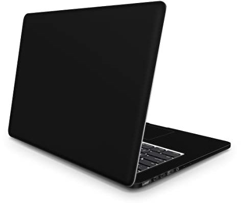 Sticker Master Solid Black Schutz-Vinyl-Aufkleber (Logoschnitt) Ganzkörper-Haut für Apple MacBook Pro Mac Air 11 12 13 15 16 17 21 27 Zoll Laptop MacBook Pro 14 2021 A2442