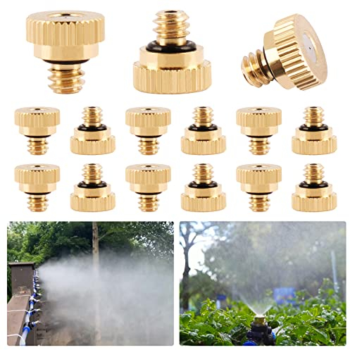 BOFUNX 15 Stücke Micro Nebeldüsen Garten Düsen, Sprühnebel Düsen 0.5mm für Outdoor Garten Rasen (0,5mm)