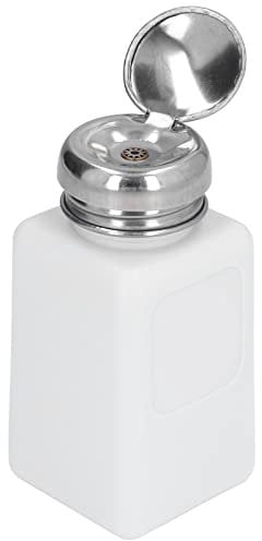 200ml Liquid Dispenser, HDPE and Stainless Steel Solvent Dispenser, ESD Solvent Dispenser for Dispense Acetone IPA Solvent Oil White