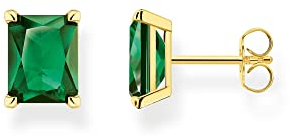 Thomas Sabo Damen Ohrstecker in der Farbe Farbe Gold aus 925 Sterlingsilber mit 750 Gelbgold Veredelung mit Zirkonia, Größe: 11x9mm, H2201-472-6