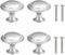 Yesmin 4 Piece Cabinet Door Knobs,Cupboard Drawer Door Knob for Kitchen Furniture Cabinet Knob with Screws-Silver(Medium)