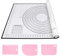 Silikon Backmatte Backunterlage Groß 70 x 50 cm Antihaft Teigmatte Ausrollmatte mit Messung Wiederverwendbar Backen Zubehör mit 3 Stück Teigschaber für Teig, Fondant, Macarons, Kekse, Pizza