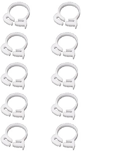 10 Stück Greifschlauchschellen, strapazierfähig, schnell, doppelter Schnappgriff, Kunststoff-Schlauchschellen, verstellbare Ratschen-Schlauchschelle zum Verbinden, Befestigen (14,6–16,6 mm)