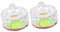 Beavorty 2 Piezas Vaso De Cristal De Uñas Recipiente Transparente Con Tapa Plato De Líquido De Uñas De Acrílico De Monómero Contenedor De Líquido De Uñas Vidrio Taza Pequeña Mojadura