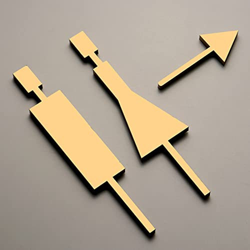 Toilettenschilder, Toilettenschild, Toilettenschilder, Toilettenschilder, Toilettenschild, Toilettenrichtungsschild, Toilettenschild mit Pfeil, modernes Toilettenschild for Männer und Frauen, einfache