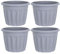 Pack 4-40cm Grey Plastic Garden Planters Outdoor- 20L Round Large plant pots with Drainage Hole for Garden Pots Nursery Aloe Orchid Seedlings Sapling Box