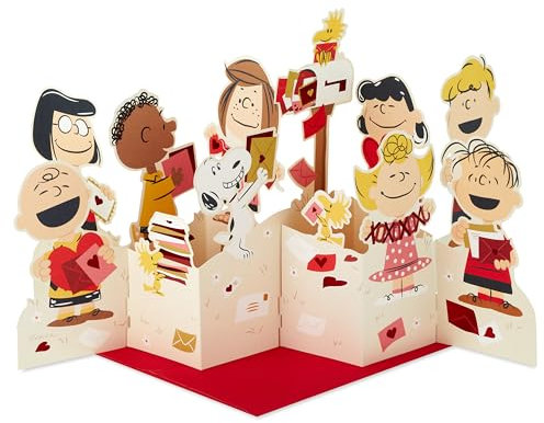 Hallmark Peanuts Jumbo-Pop-Up-Karte zum Valentinstag (Snoopy at Mailbox) für Kinder, Lehrer, Kollegen