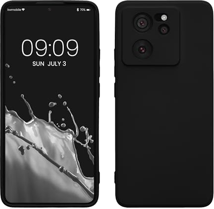 kwmobile Slim Case kompatibel mit Xiaomi 13T / 13T Pro Hülle - Handyhülle aus Silikon in Schwarz