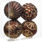 Arborus 4 STK Weihnachtsbaumkugeln 12 cm Christbaumkugeln Kunststoff Kugeln Glitzer Weihnachtsbaumschmuck Bronze Christbaumschmuck Weihnachtskugeln Tannenbaumkugeln für Adventsdeko Weihnachten Deko