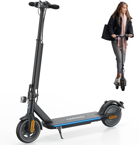 Caroma E Scooter, Faltbarer Elektroroller 350W Motor, 32 km Reichweite, max. 20 km/h Geschwindigkeit, 9 Zoll Wabenreifen, Duales Bremssystem E Roller für Erwachsene Belastung bis 120kg Mattschwarz
