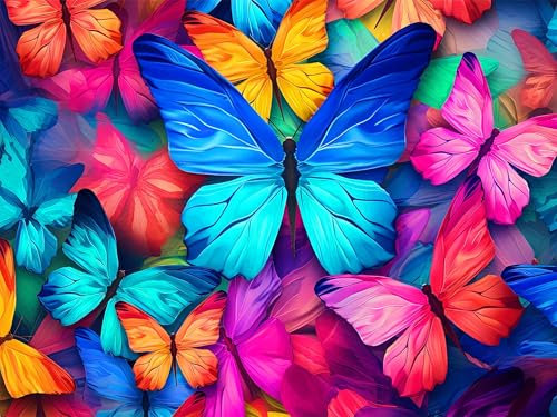 ijbnhd 5D Diamont Painting Butterfly Erwachsene Set DIY Voll Diamant Painting Bilder für Home Wanddekoration Diamond Painting Zubehör als Geschenk für Erwachsener 30×40cm
