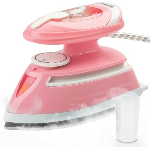 Duronic SI4 PW Ferro da Stiro a Vapore da Viaggio 420W Mini Ferro da Stiro Portatile con Serbatoio d’Acqua da 30 ml Perfetto per Stirare in Viaggio