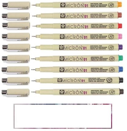 Pigma Mirron Sakura 01 – Set mit 9 Farben, Set mit 9 Finelinern