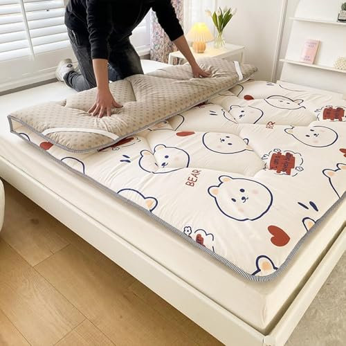 Tatami bodenmatratze Japanische Futon-Faltmatratze, Rollmatratze, Tatami-Matte, Atmungsaktive Bodenliege, Gästebett, Twin, Full, Queen, for Campingcouch(C,90x200cm)