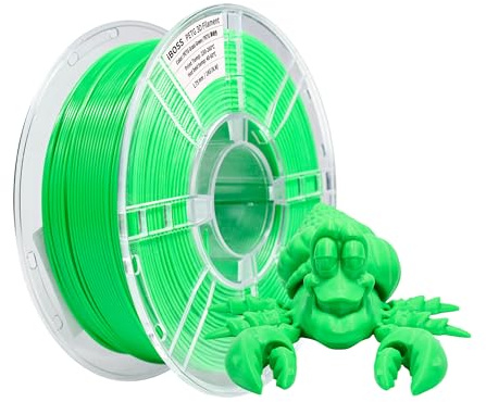 iBOSS PETG Filament 1.75 mm, Stärker Zähigkeit PETG 3D Drucker Filament, 1kg Spule, Maßgenauigkeit +/- 0,02 mm, 3D-Druck-Filament für 3D-Drucker, PETG Grasgrün