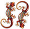Liffy Metal Gecko Wall Art Lizard Outdoor Decor Garden Decorations Bronze (Multicolour)