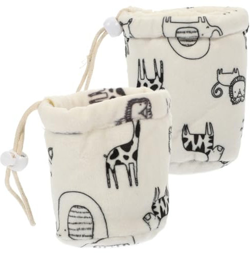 ANDRESLAD Housse pour Biberon Anti-Chute 2Pcs Coton Respirant Protection Étanche Confortable Décoration Colorée Utilisation Bébé