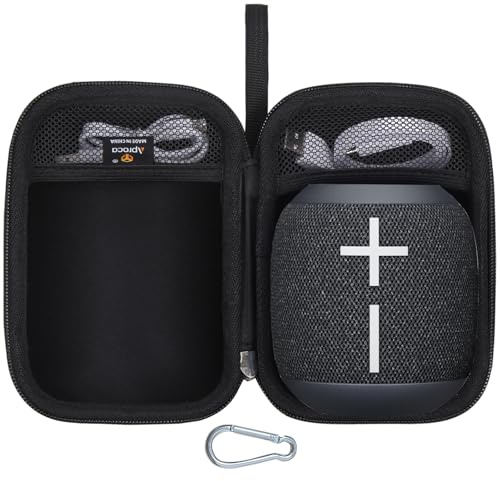 Aproca Black Portable Storage Hard Case, for Ultimate Ears WONDERBOOM 4 / WONDERBOOM 3 Portable Waterproof Bluetooth Speaker and Accessories